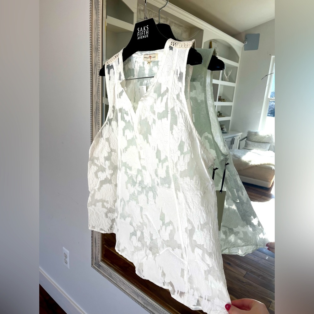 NEW WITH TAGS! XL Penelope Rose White Sleeveless Tank